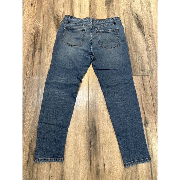 Kancun Blue Womens 9/28 Slim Fit Jeans Stretch Denim Distressed Detail Casual Ev - Picture 8 of 8